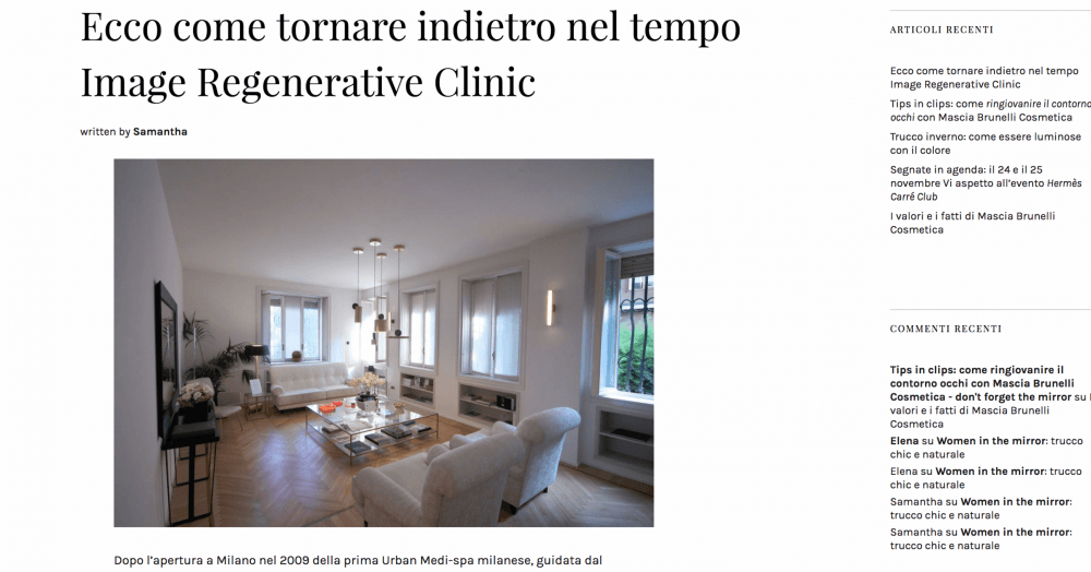 Come tornare indietro nel tempo - Image Regenerative Clinic